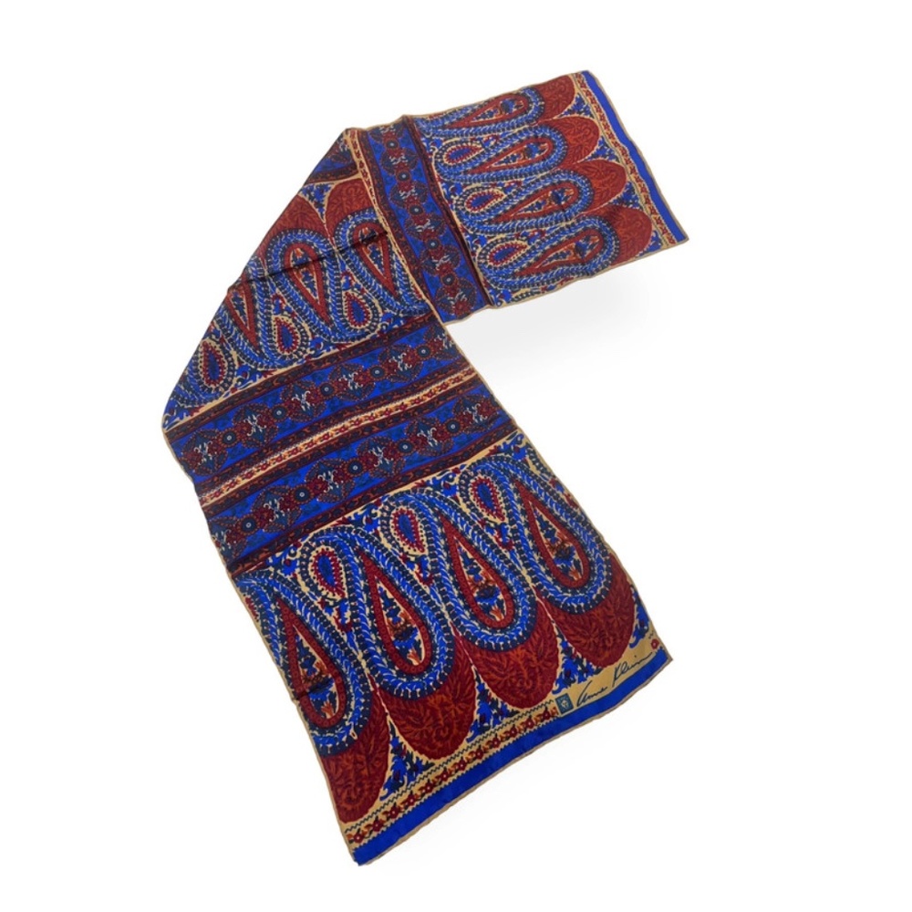 Vintage Anne Klein Paisley Silk Scarf